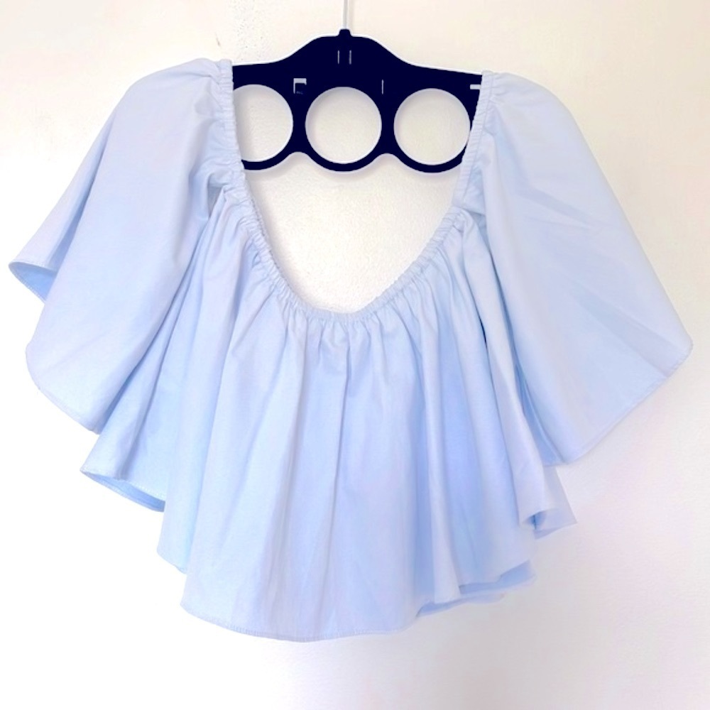 Mendocino Crop Top - Baby Blue
